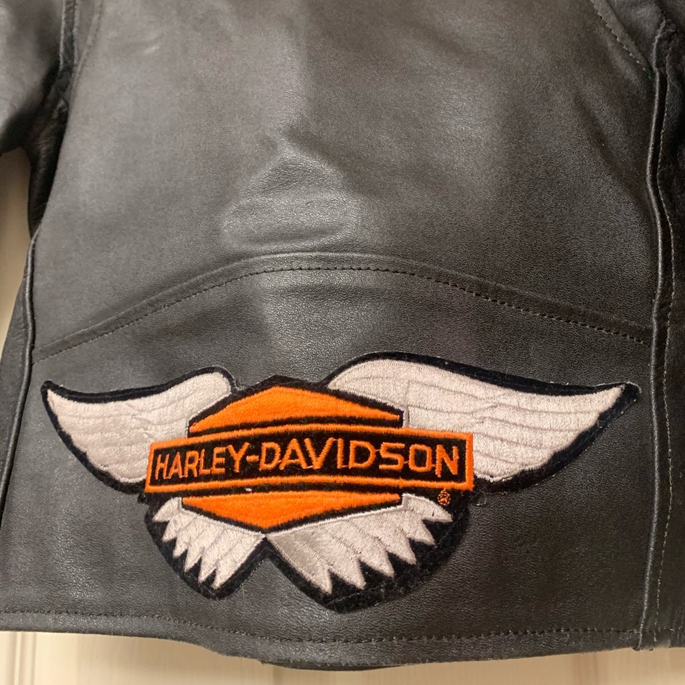 Leather Jacket With Harley-Davidson Patch - image 7